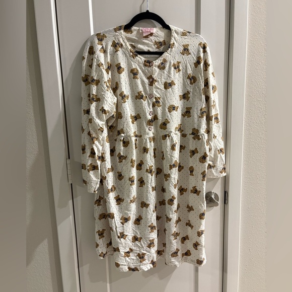 Honors Other - Vintage Honors Intimates Bear Bows Nightgown Large